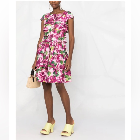 Oscar de la Renta Floral Silk Runway Dress - VIP owned♦️$8400 Retail♦️LAST CALL - Picture 4 of 8